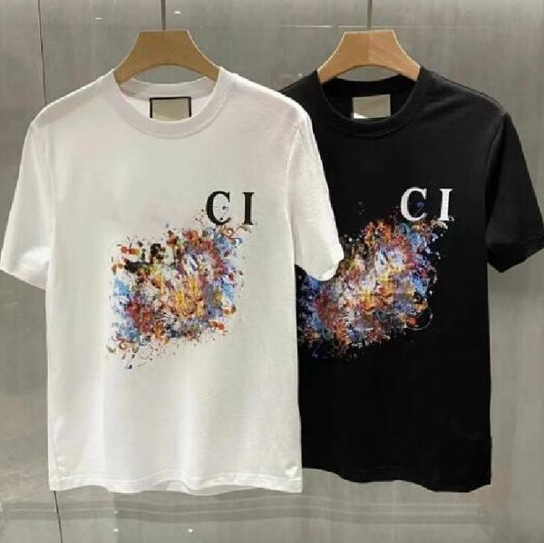 

2023 mens designer t shirts 2 colors printing summer t-shirts hip hop fashion men women stylist t shirt short sleeve tees size, White;black