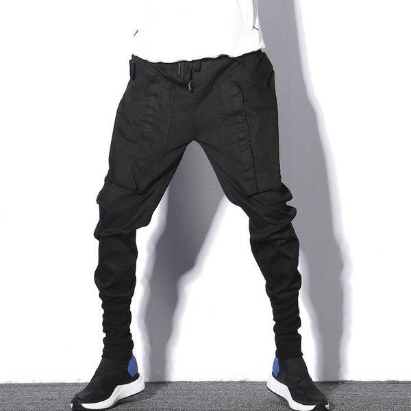 

pants darkly style men pockets cargo pants 2023 autumn harem joggers vintage sweatpant hip hop trousers black streetwear