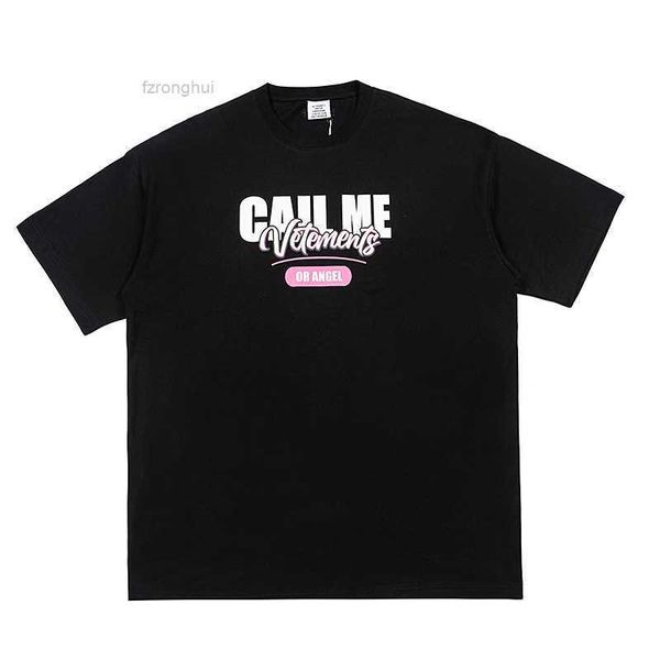 

high edition 2023 summer new vite cute veements graffiti letter print men's and women's short sleeve t-shirt 1 h0di, White;black