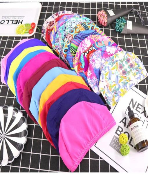 

water sports new highquality multi colour man and women swimming caps protect ears comfortable swim pool shower cap whole4569845