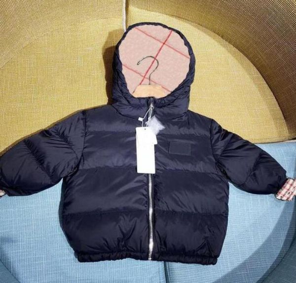 

designers great quality girls boys thick down coat kids boy jackets hooded cotton padded parka coats children keep warm hoodie out6861180, Blue;gray