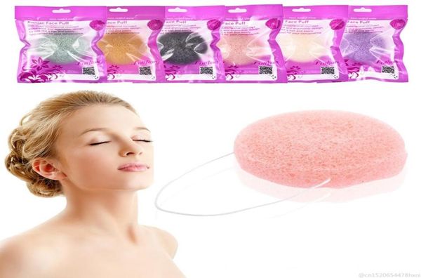 

6 color konjac sponge for clean skin natural removing tiny blackhead face cleanse washing puff makeup makeup sponge maquiagem4916254