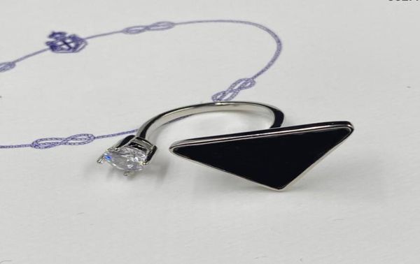 

luxury silver letter charm rings designer band rings bague brand jewelry for lady women party wedding lovers gift with box4095110