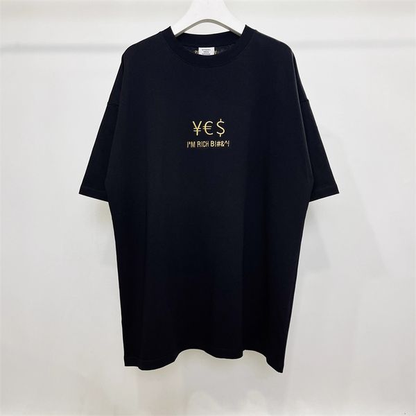

embroidery t-shirt men women 2023ss vintage t shirt tees, Black;brown