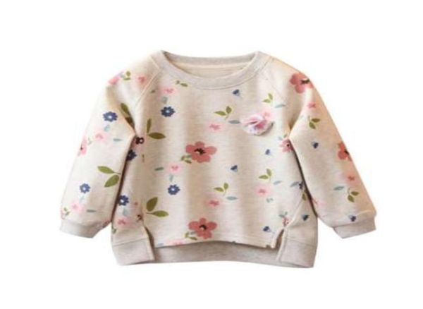 

fashion baby girls floral sweatshirts toddler kids sweater long sleeve winter tshirt blouses cotton hoodies il59676137, Black