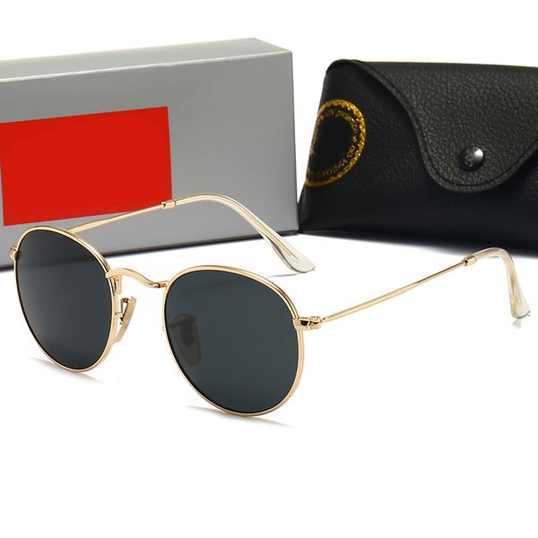 

men round sunglasses classic brand retro women sunglasses luxury bans designer eyewear metal frame designers sun glasses woman rays band 344, White;black