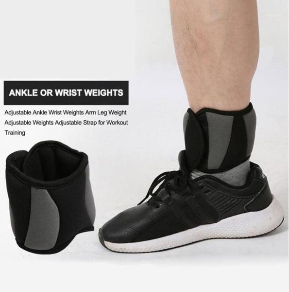 

accessories 1 pair fitness adjustable ankle wrist weights arm leg weight running 1kg bands for workout training5916093