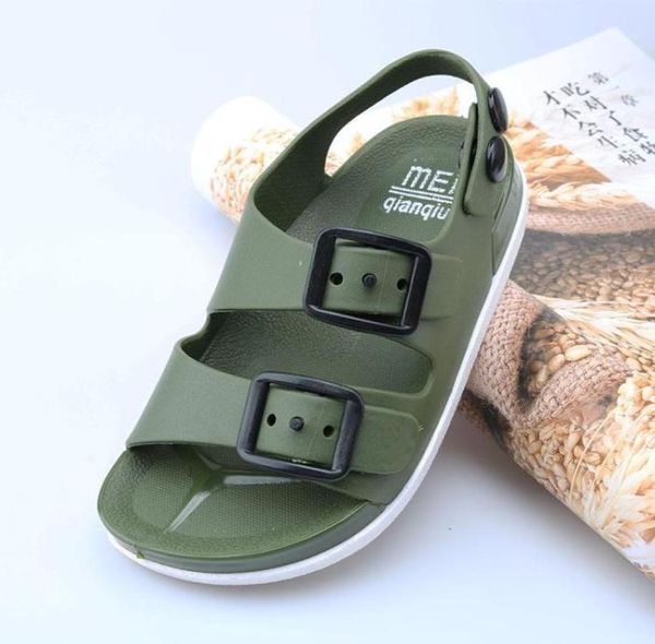 

2020 new summer boys sandals for children beach shoes kids sports soft antislip casual toddler baby pvc leather flat sandals18167411, Black;red