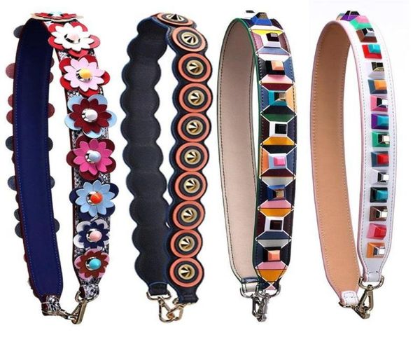 

bag parts come genuine leather strap you bag accessory silver gold buckle shoulder straps for bags8228100, Black