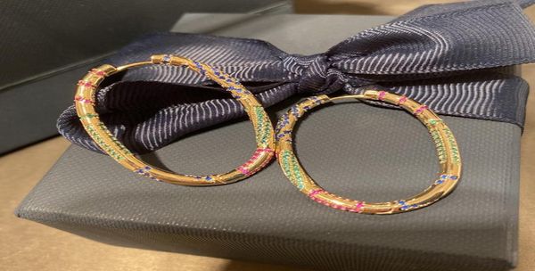 

queen lotus new 18k gold plated big circle vintage earrings women fashion drop earrings jewelry fashion jewelry colorful stone for7511174, Silver