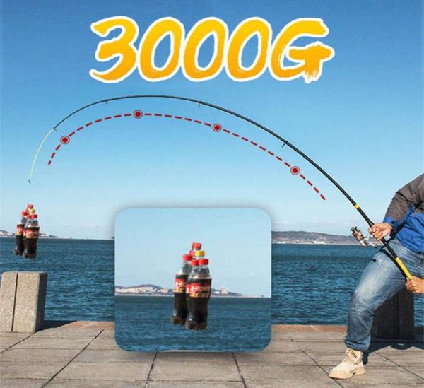 

josby super hard fishing rod 99 carbon fiber 1836m frp spinning pole sea fishing stick metal ring7604784