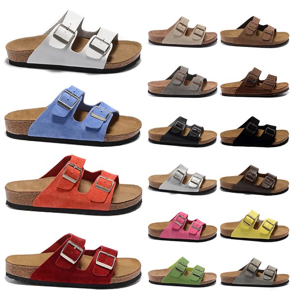 

boston clogs slippers leather suede cork buckle strap sliders outdoor summer fashion womens mens fashion luxury designer sandals platfrom ca, Black