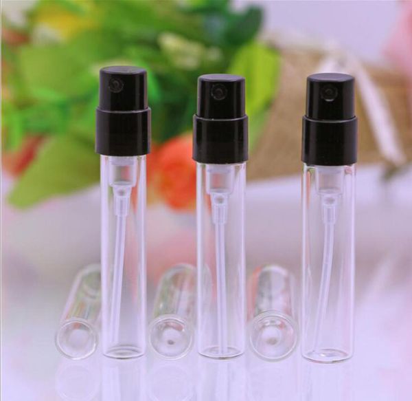 

2ml mini glass perfume vials 2ml glass bottle refillable sample bottles small atomizer spray vial containe1569397