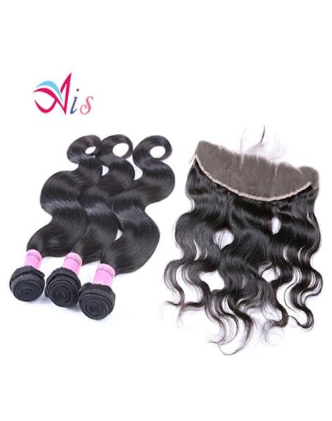 

peruvian hair with closure 3 bundles with 134 closure human hair weave brazilian body wave with lace closure2563000, Black
