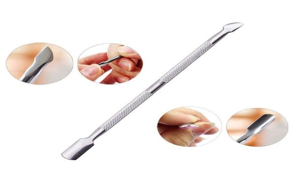 

nat011 stainless double cuticle remover diy nail art manicure stainless steel spoon shape pusher dead skin remover manicure tool2711434