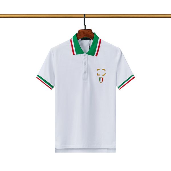 

designer brand mens polo t shirt summer luxury polos fashion t-shirts breathable short-sleeved lapel casual m-3xl-f2, White;black