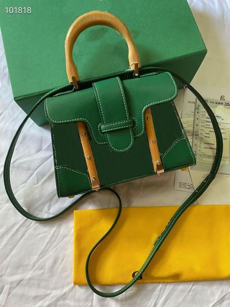 

women's goya bag real leather classic saigon tote wooden handle luxury designer handbag crossbody fashion pochette with shoulder strap