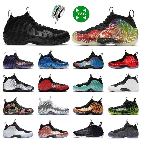 

men penny hardaway basketball shoes foam anthracite abalone eggplant royal chrome mens sneakers foam posite one outdoor sports trainers