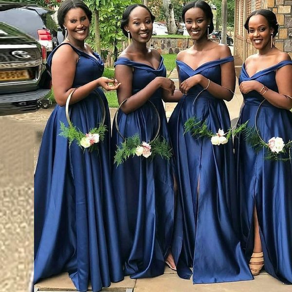 

elegant 2023 bridesmaid dresses under 50 a-line stretch satin long wedding party dresses for black women, White;pink