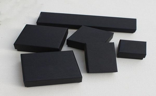 

jewelry gift and retail boxes black kraft packing bracelet necklace ring ear nail box christmas new year gift customize 10 s4592625, Black;white