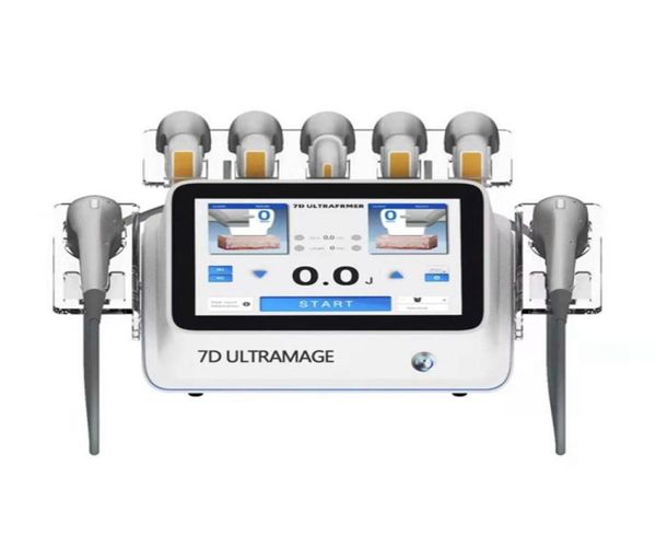 

portable 7d hifu ultramage machine 7 cartridges face lifting body slimming skin tightening wrinkle remover antiage beauty device f3280225