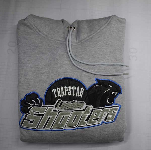 

men's tracksuits casual embroidered men women hoodie trapstar london shooters hooded tracksuit designer sportswear pullovers jogging21e, Gray