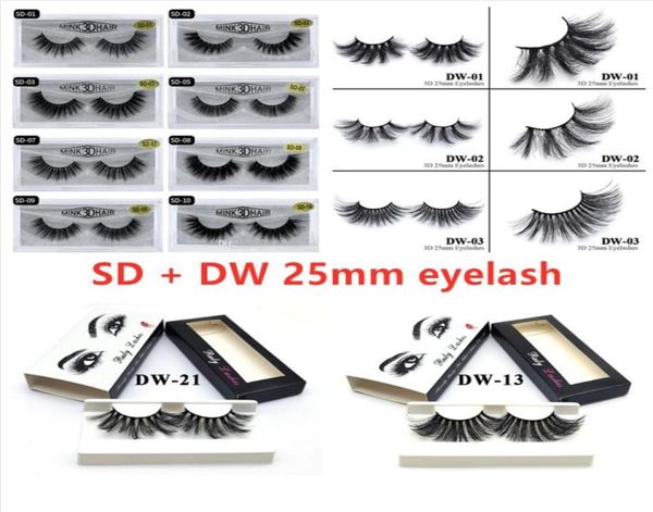 

3d mink eyelashes new 25mm 2 kinds soft natural thick falsh eyelash 3d eye lashes extension 20 styles and 26styles5580826
