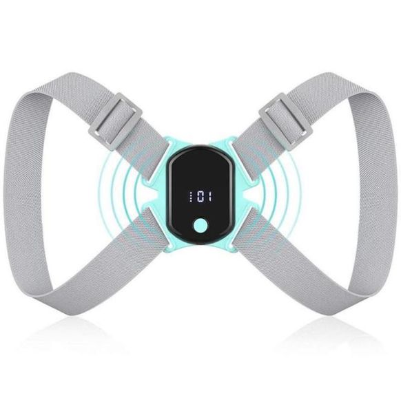 

back support posture corrector trainer with smart sensor vibration reminder straightener brace for adult9072508, Black;blue