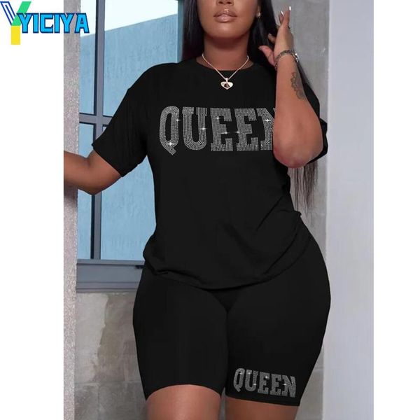 

dress yiciya suit tracksuit european and american women's fashion positioning drilling set leisure twopiece set crop outfit, White