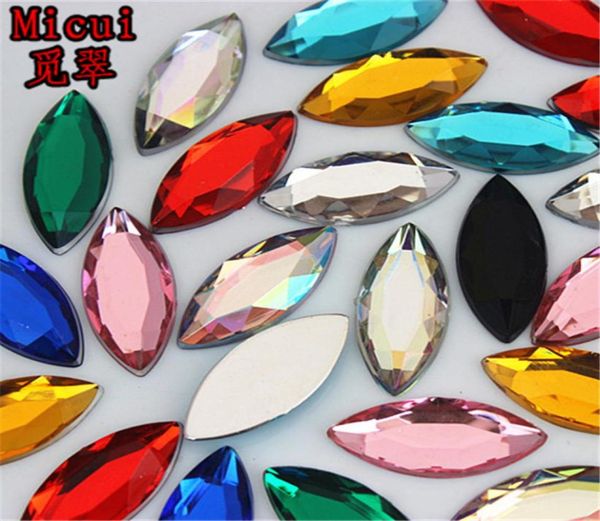 

micui 200pcs 920mm rhinestone horse eye acrylic flatback gems strass crystal stones for dress crafts decorations zz1852709932, Black