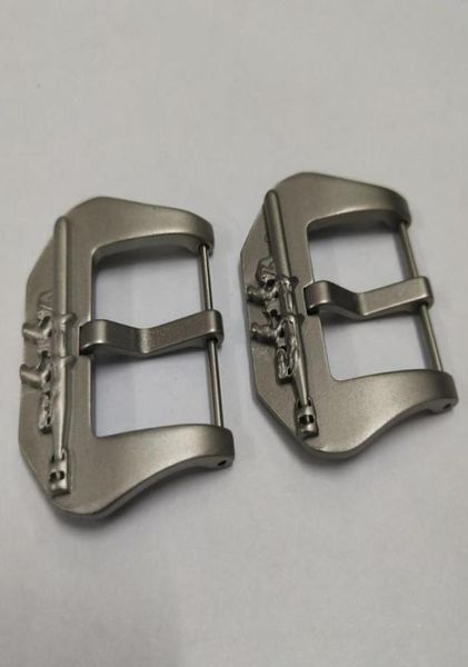 

new fashionable gunboat panerai stainless steel pin buckle for silicone strap leather strap silver 22 24m039m4840496, Black;brown