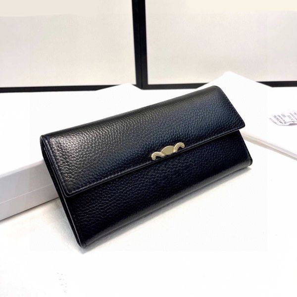 

mutil card holder wallet long wallet card bag leather purse chain small bag 230524, Red;black