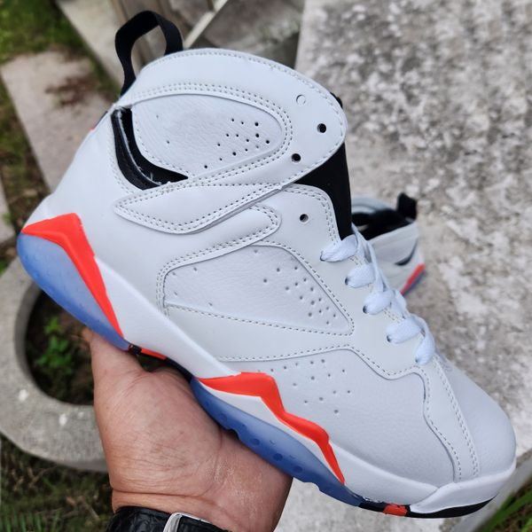 

jumpman 7 basketball shoes 7s white black red infrared sports trainers sneakers
