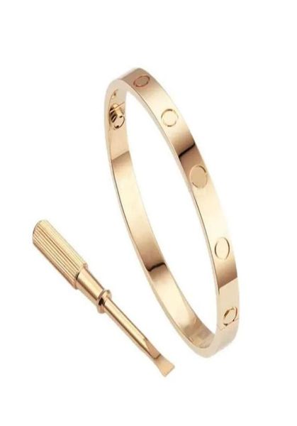 

luxury bangle tennis bracelet women stainless steel rose gold couple diamond fashion jewelry in hand valentine day gift for girlfr1783753, Black