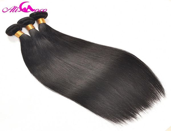 

ali coco brazilian straight hair bundles 1 piece human hair weave bundles 1028 inch natural color non remy can be dyed6110302, Black;brown