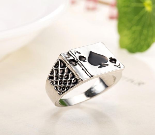 

ace of spades high polished gothic biker tribe for men039s rings jewelry8851668, Silver