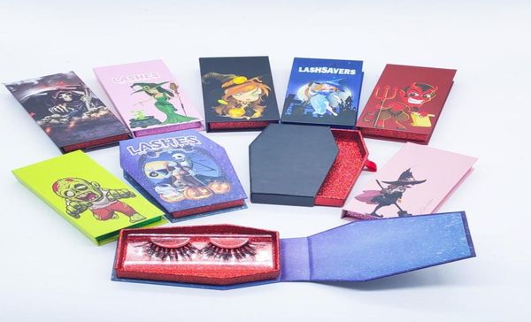 

whole eyelashes box halloween makeup eyelash empty case make up tools lash boxes false 25mm lashes packaging cases7533341