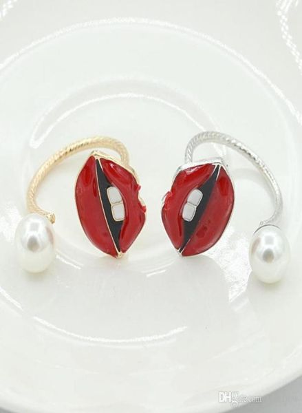 

colorful crystal evil eye open ring jewelry for wedding pearl ring8280701, Silver