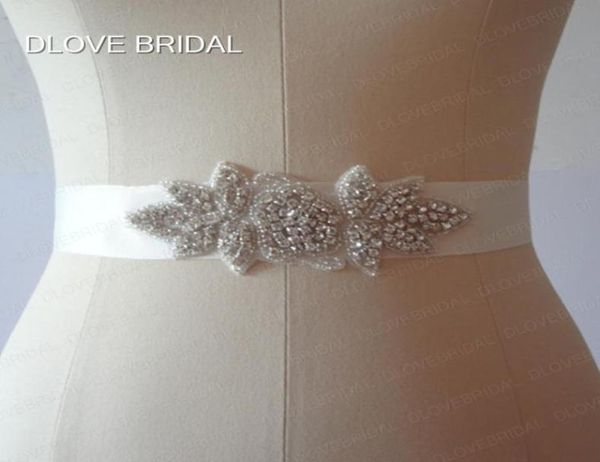 

real po rhinestone crystals wedding belt custom made bridal accessory wedding prom evening sashes tie backs8136463, White