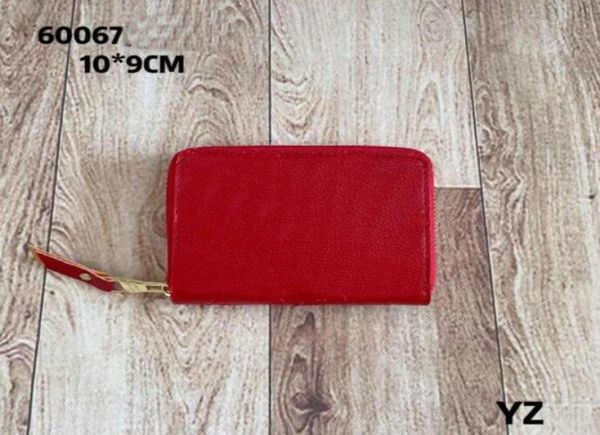 

2022 single zipper wallet embossing most stylish way carry around money cards zippy coins leather purse card holder long business 8883073, Red;black