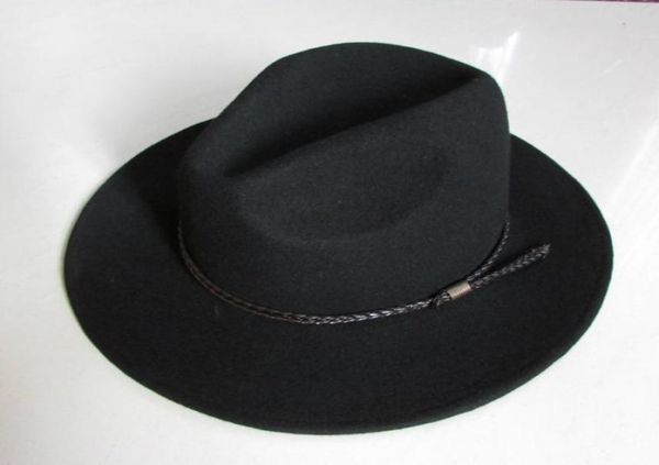 

new 100 wool waterproof fedoras hat men039s wrinkle equestrian hat wide brim knight cowboy wool cap gentleman b81211339750, Blue;gray