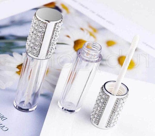 

5ml diamond empty round lip gloss tube high grade clear plastic lip gloss containers filling bottle cosmetic packaging container8087132