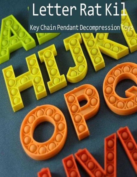 

2022 alphabet letter key ring sensory fidget push bubble 26 letters keychain toys pendant keychains children science and education8554705