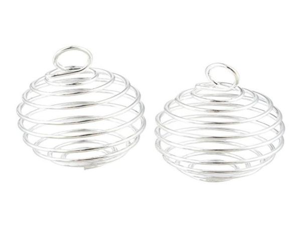 

silver plated spiral bead cages charms pendants findings 9x13mm jewelry making diy1123527, Bronze;silver