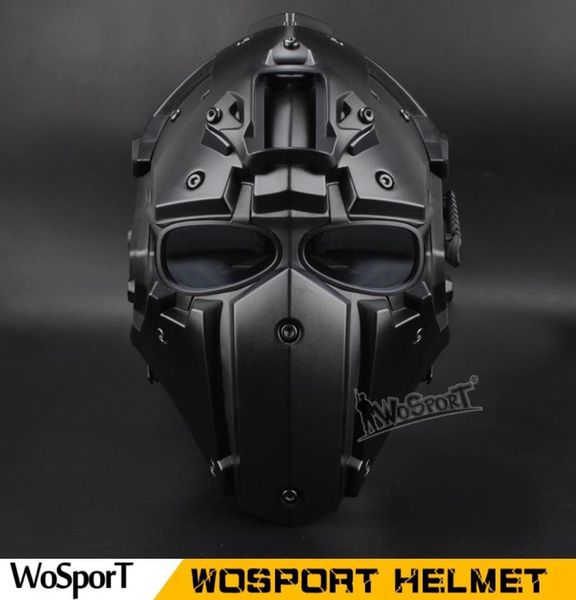 

wosport tactical obsidian green gobl terminator helmet masksunglas goggle for hunting paintball airsoft tactical equipment4699008