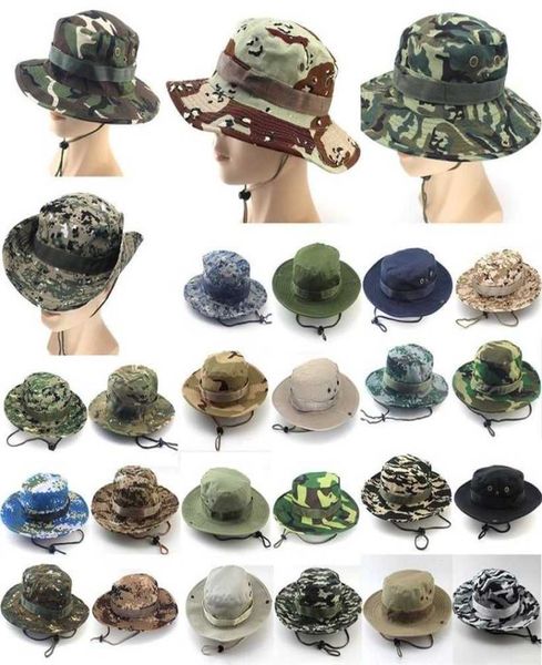 

mens summer bucket hats wide brim sun cap military camo hunting fishing hiking solid camouflage big round sunshade hat 2201144523275, Blue;gray