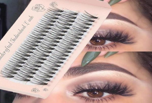 

60 clusters c curl 10d20d30d false eyelashes flare individual soft faux mink hair handmade knot eye lashes extension9452876