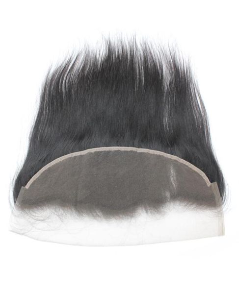 

5pcslot hd transparent 13x4 laces virgin brazilian remy human hair swiss lace frontal 1b nautral black 130 straight whole7350732