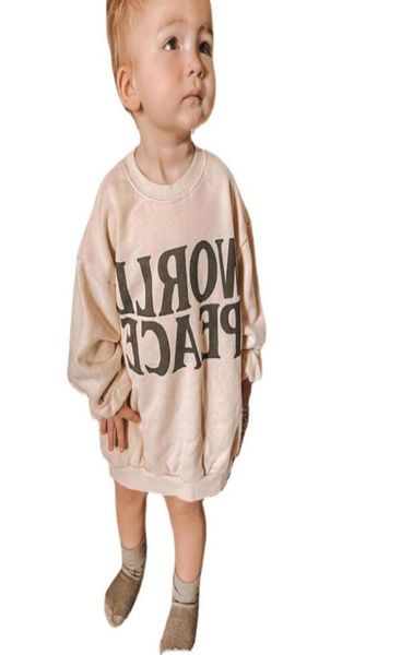 

ins baby girls letter printed sweatshirt autumn winter kids long sleeve jumper children casual clothing a84071633288, Black