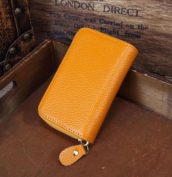 

card holder wallet leather small holders wallet card case holder organizer2660103, Brown;gray